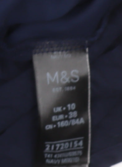 Marks & Spencer Womens Blue Floral Tunic Blouse UK 10