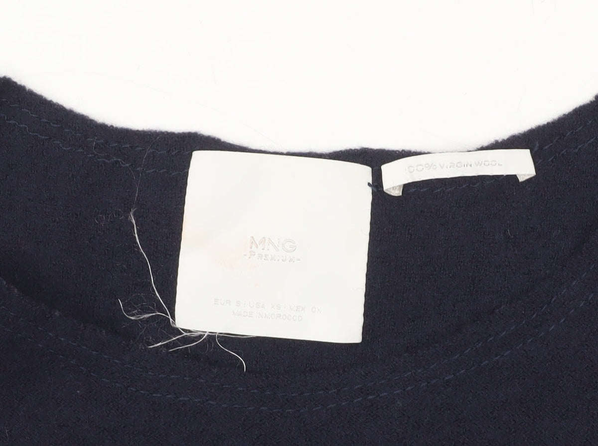 Mango Women’s Black Wool Shift Dress Size 8 Sleeveless Workwear