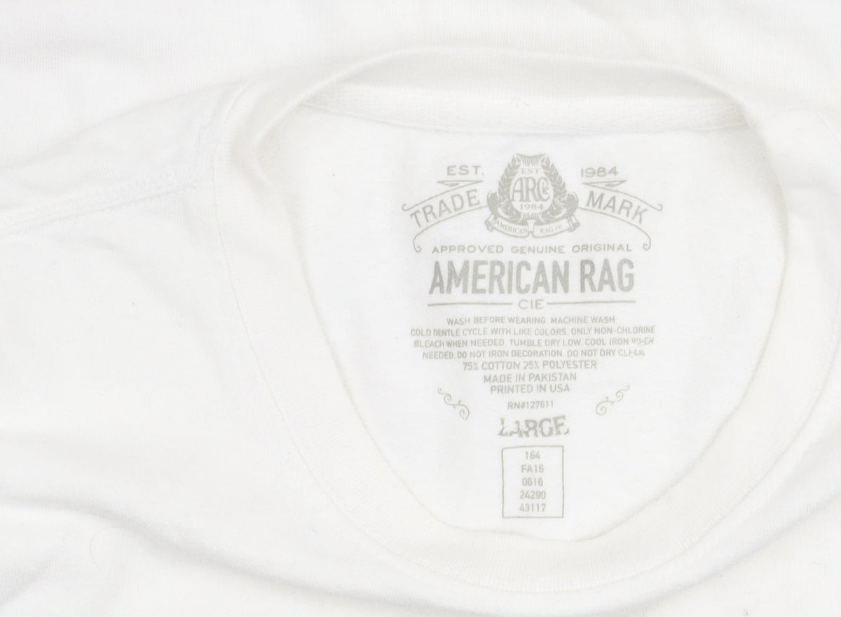 American Rag Men’s White Christmas Dog Print Sweatshirt L