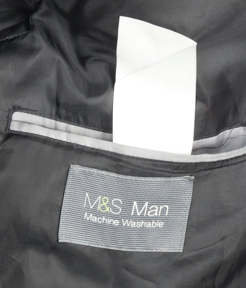 Marks & Spencer Men's Grey 42L Suit Jacket Single Breasted