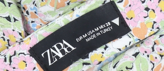 Zara Womens Multicoloured Floral A-Line Midi Skirt Size 12