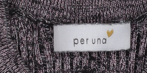 Marks & Spencer Per Una Women Purple Knit Button-Up Top Size 10