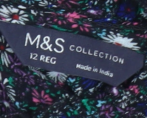 Marks & Spencer Womens Multicoloured Floral Shift Dress Size 12