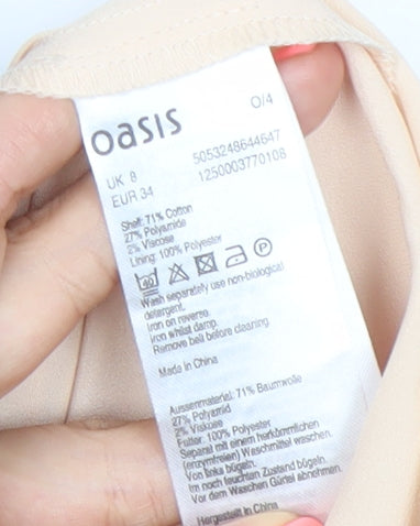 Oasis Women’s Black Lace A-Line Dress Size 8 Cocktail Party