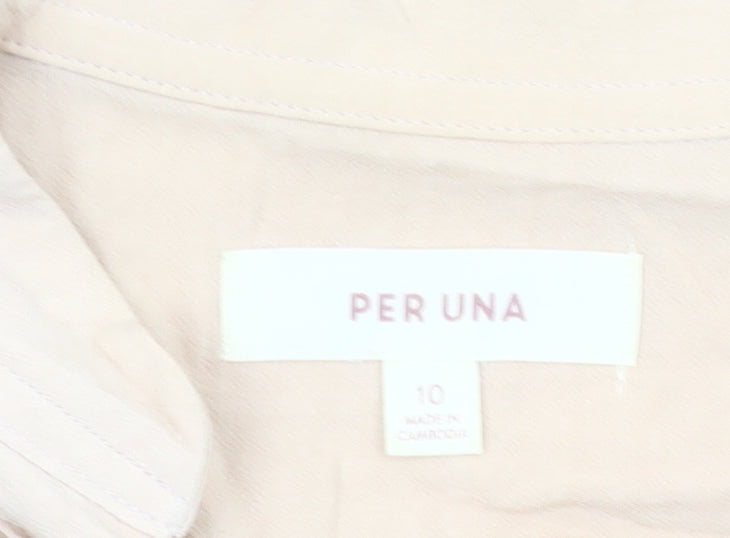 Marks & Spencer Per Una Women’s Beige Wrap Blouse Size 10