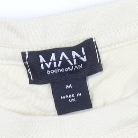 boohooMAN Men's Beige Chicago Graphic T-Shirt Size M