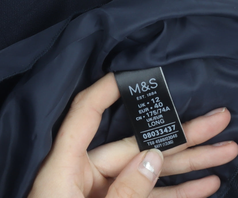Marks & Spencer Women’s Blue Size 12 Long Pencil Skirt