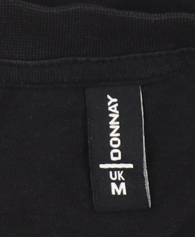 Donnay Men’s Black Cotton Crew Neck Short Sleeve T-Shirt Size M