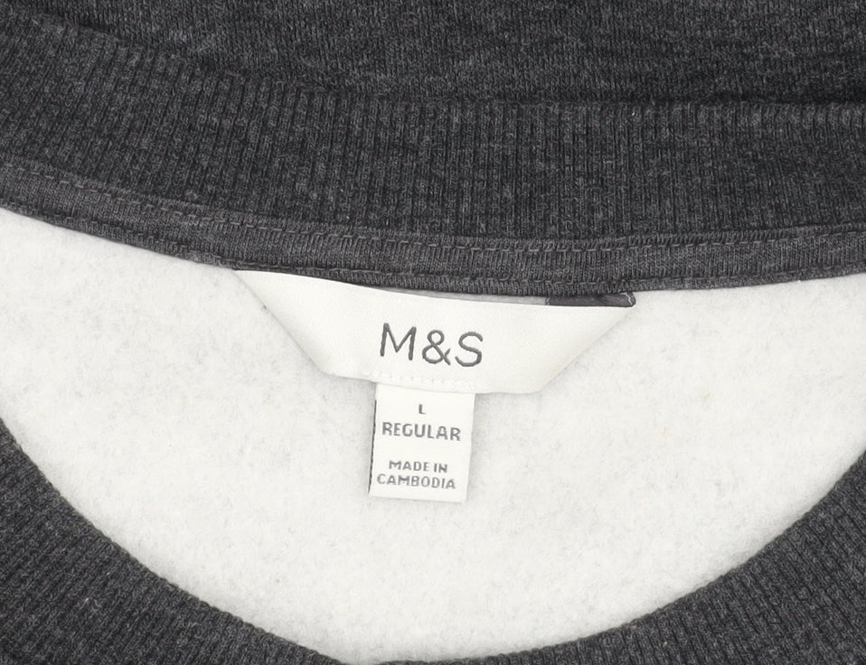 Marks & Spencer Women’s Grey Jewel Pullover Jumper Size L Regular
