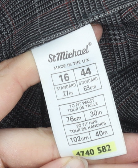 Marks and Spencer Women’s Grey Check Pencil Skirt Size 16