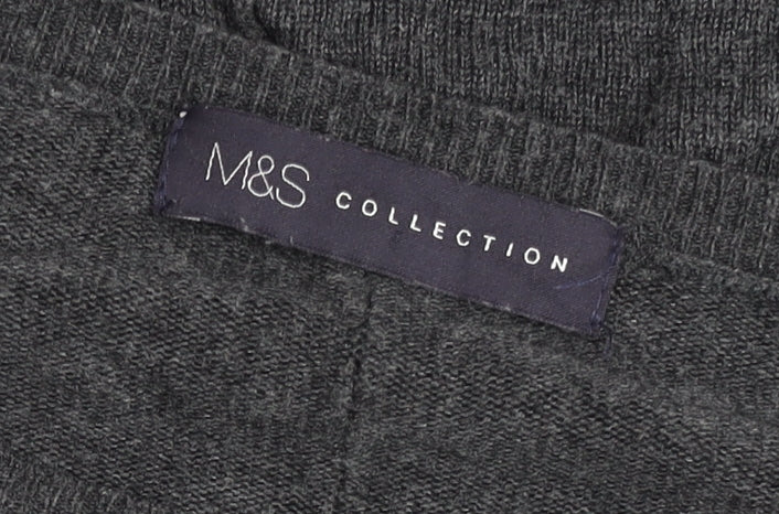 Marks & Spencer Womens Grey Size 12 Relaxed Viscose Jumper