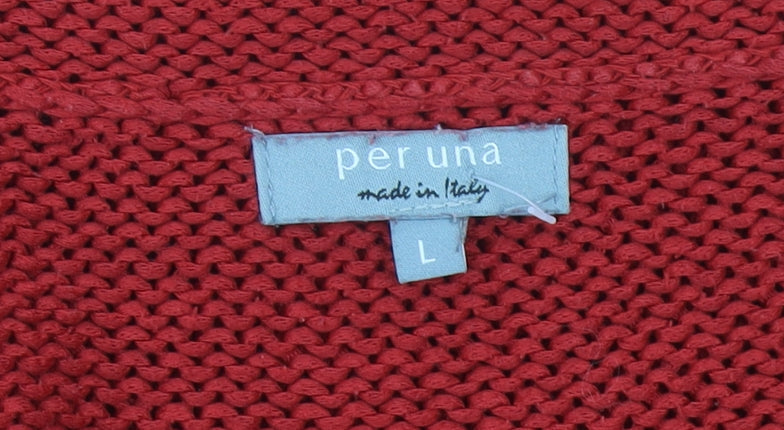 Marks & Spencer Women’s Red Cotton Knit Cardigan L