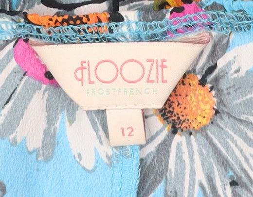 Flooze Frost French Womens Blue Floral Daisy Playsuit Size 12 Summer