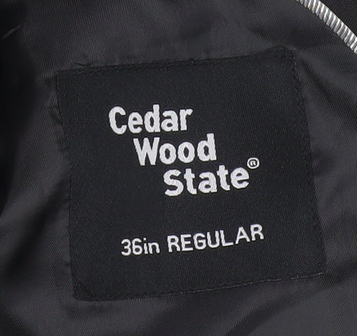 Cedarwood State Men’s Black 36R Regular Fit Blazer Jacket