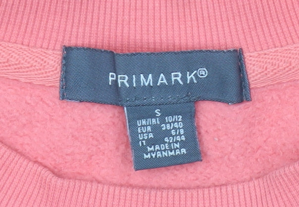 Primark Women’s Pink Graphic Pullover Sweatshirt Size S 10/12