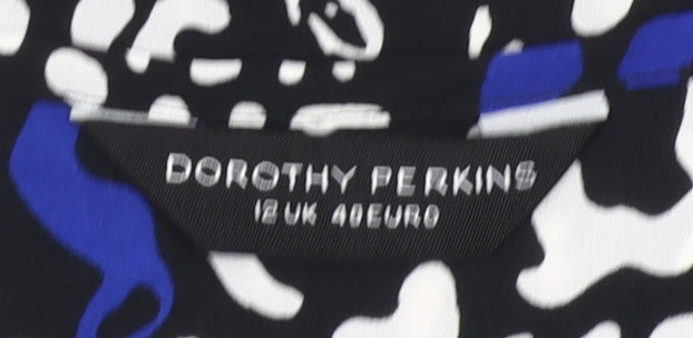 Dorothy Perkins Womens Black Blue Animal Print Camisole Tank Top UK 12