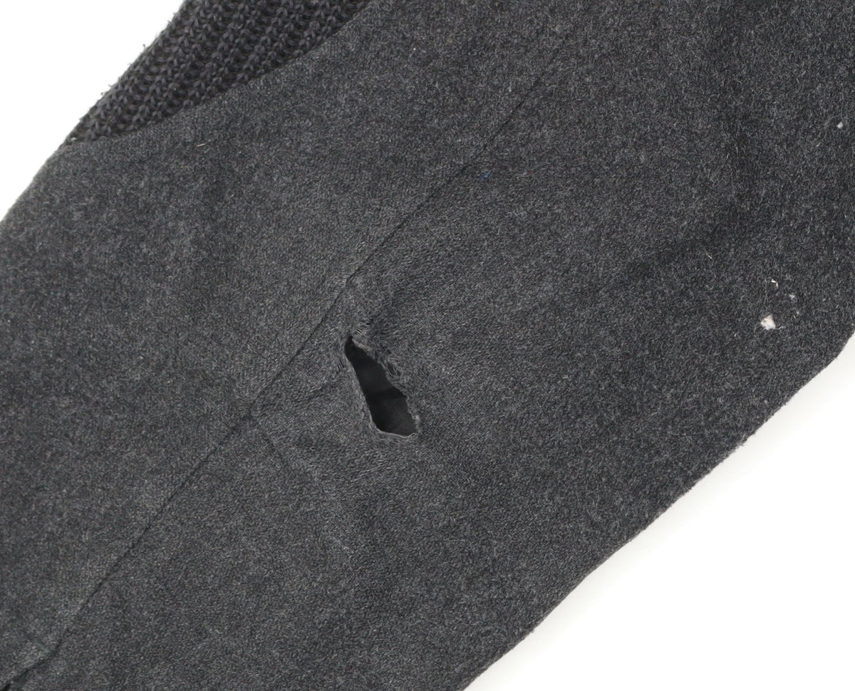 Greenwoods Mens Black Wool Blend Zip Jacket Size L Casual Workwear