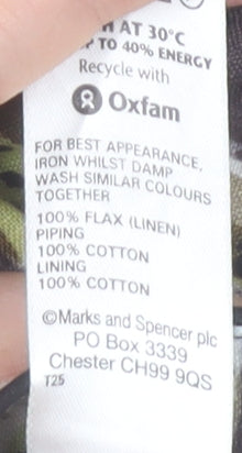 Marks & Spencer Women’s Multicoloured Linen Pencil Skirt UK 10