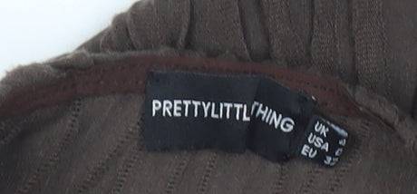PRETTYLITTLETHING Women’s Brown Long Pencil Skirt Size 4