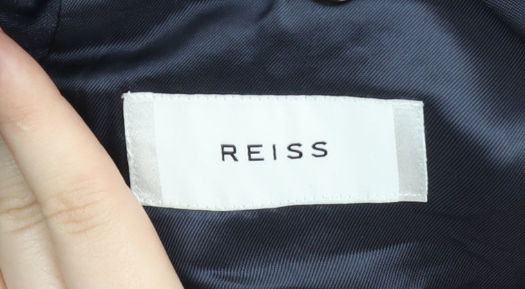 Reiss Men's Blue 36 Chest Two-Button Suit Jacket Notch Lapel