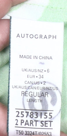Marks & Spencer Women Green Size 6 Fit & Flare Midi Dress