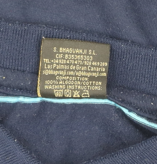 Hugo Samuel Men’s Blue Striped Cotton Polo Shirt XL