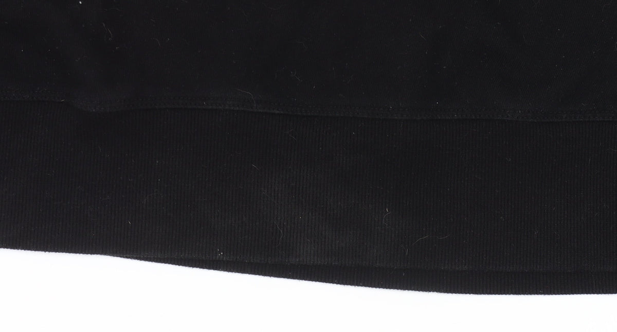 DKNY Women Black Logo Pullover Sweatshirt Size 8 Regular Fit