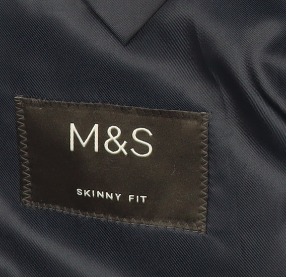Marks & Spencer Men’s Blue Slim Fit Blazer Jacket 42 Chest XL