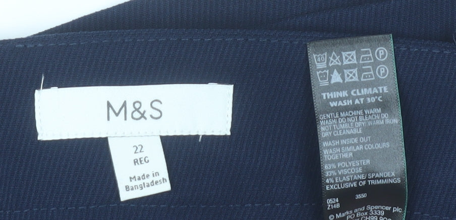 Marks & Spencer Women’s Blue Size 22 Cargo Short Skirt