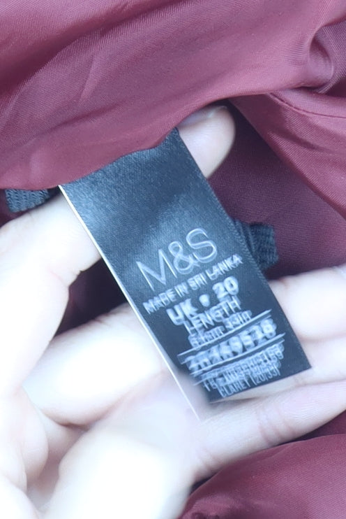 Marks & Spencer Women’s Red Size 20 Pencil Knee Length Skirt
