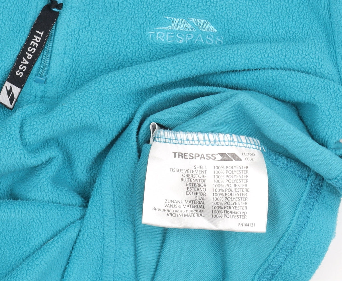 Additional view of Trespass boys’ blue fleece 1/2 zip sweatshirt 11-12 years outdoor winter