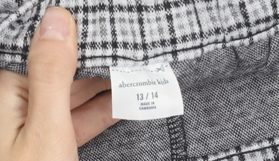 Abercrombie & Fitch Kids Teens Grey Check Pleated Skort Size 14