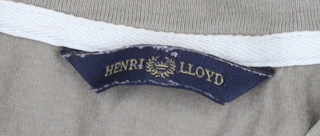 Henri Lloyd Men’s Beige L T-Shirt Short Sleeve Cotton Crew Neck