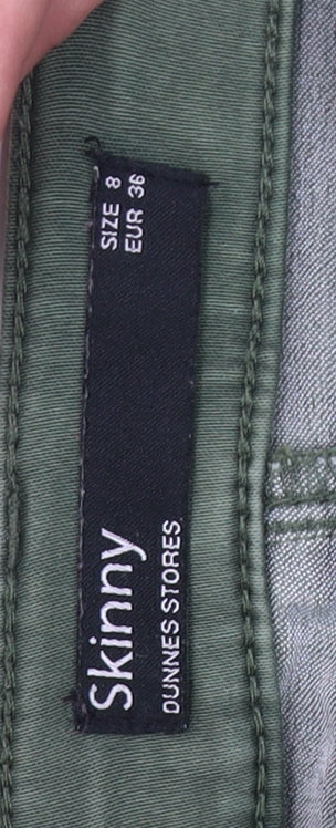 Dunnes Women’s Green Skinny Jeans Size 8 Slim Stretch