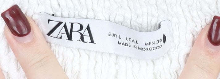 Zara Women White Lace Camisole Tank Top Size 12 Boho Summer