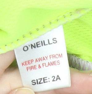 O'Neill Boys Grey Neon 1/4 Zip Sports Sweatshirt 2 Years