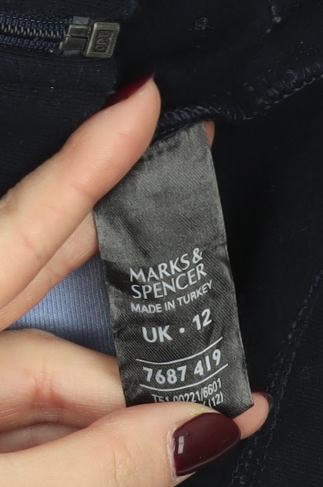 Marks & Spencer Women’s Blue Zip Front Basic Jacket UK 12