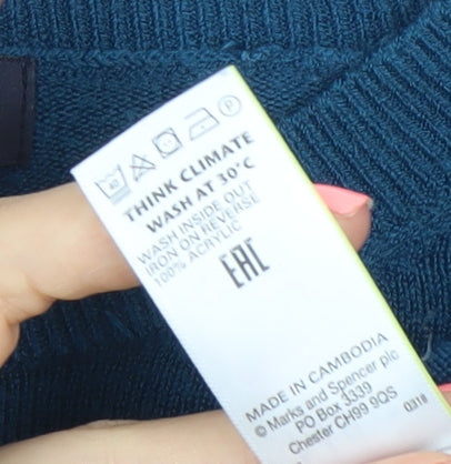 Marks & Spencer Women’s Blue Size 12 Crew Neck Jumper