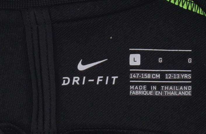 Additional view of Nike boys’ black 12-13 years football training top dri-fit long sleeve