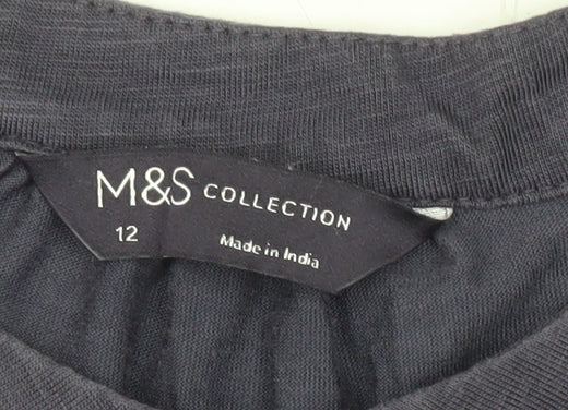 Marks & Spencer Women’s Purple Blouse Size 12 Long Sleeve