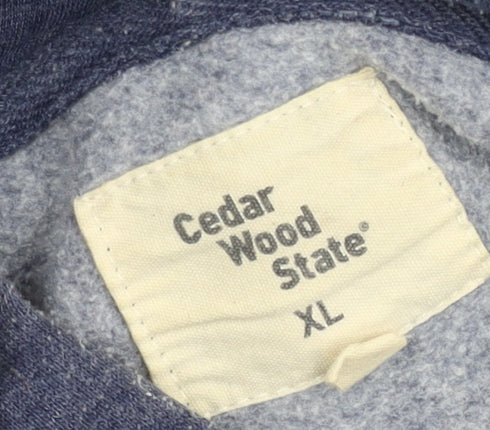 Cedarwood State Men’s Blue XL NYC Graphic Pullover Hoodie