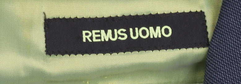 Remus Uomo Men’s Blue 40R Blazer Jacket Single Breasted Classic