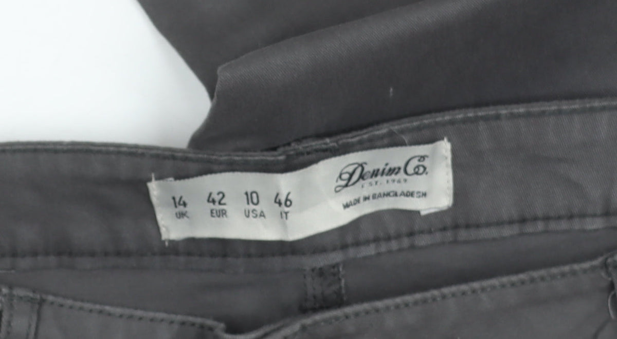 Denim Co. Womens Grey Skinny Jeans Size 14 Slim Fit Stretch