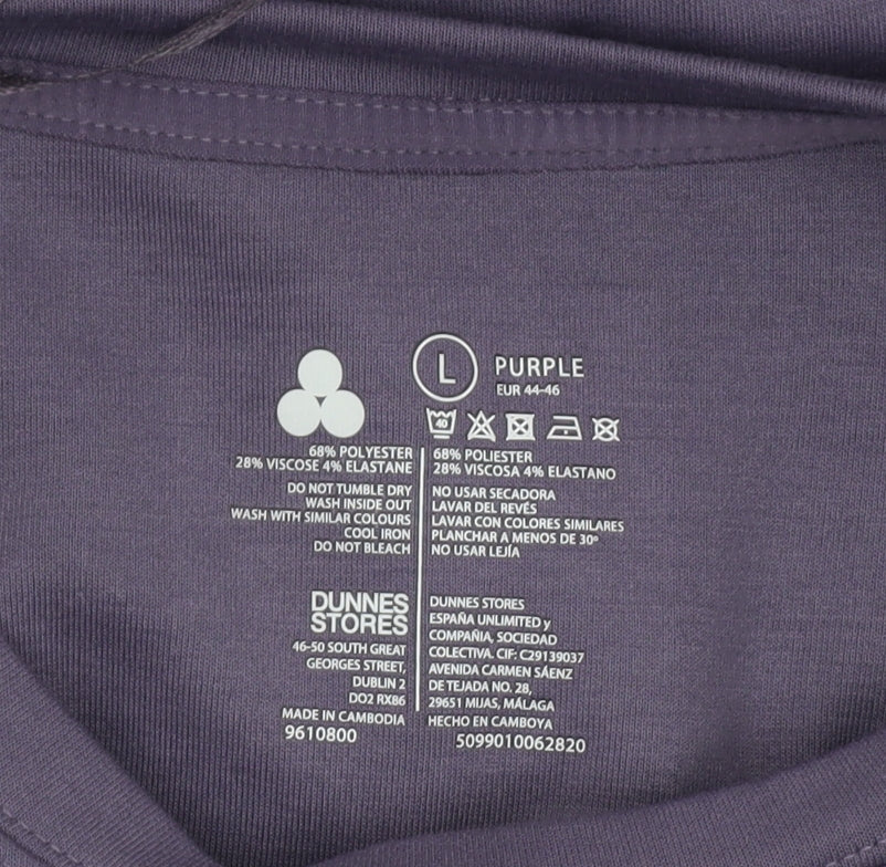 Dunnes Women’s Purple L Pullover Sweatshirt Crew Neck Lightweight