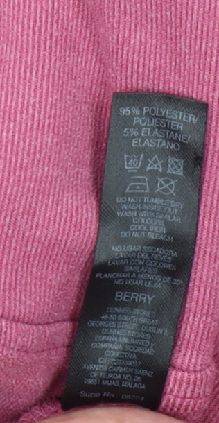 Dunnes Women Berry Hoodie Large Polyester Blend Pullover