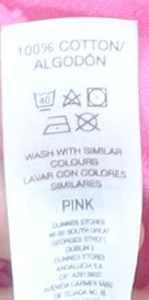 Dunnes Women’s Pink Cotton Short Sleeve Button Blouse Size S