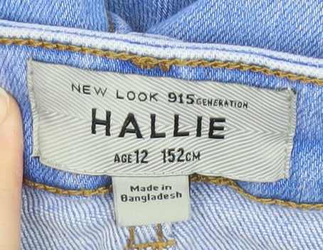 New Look Teens Blue Hallie Skinny Distressed Jeans Age 12
