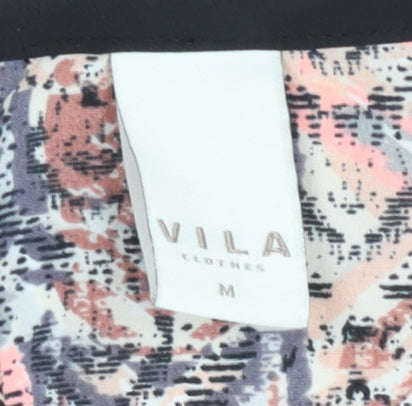 VILA Women’s Multicoloured Sleeveless Chiffon Tank Top Size M