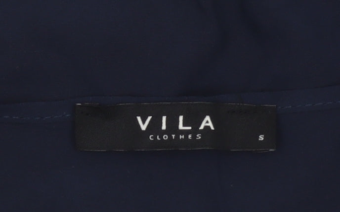 VILA Women’s Blue Sleeveless Shift Dress Size S