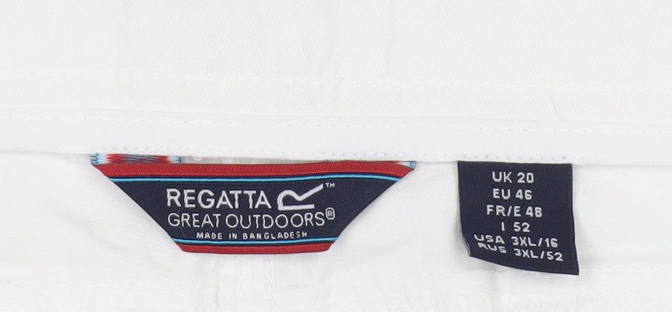 Regatta Women’s White Chino Shorts Size 20 Cotton Stretch Summer